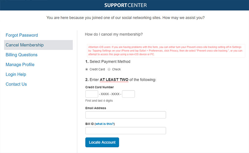 fling support center billing