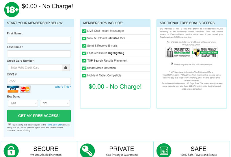 sextlocal credit card form