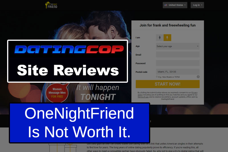 OneNightFriend.com Homepage